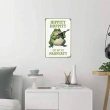Frog Room Sign Cool Stuff For Your Room Signs For Bedroom Metal Tin Signs No Trespassing Cool Funny Stuff For Boys Weird Stuff Hippity Hoppity Get Of My Property Sign 8 X 12 Inches - 8x12 inch - Xem 5