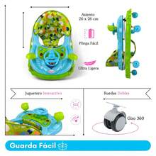 Andadera Plegable Carrito C/ Altura Ajustable Mod. Gl181 - Verde - Ver 4