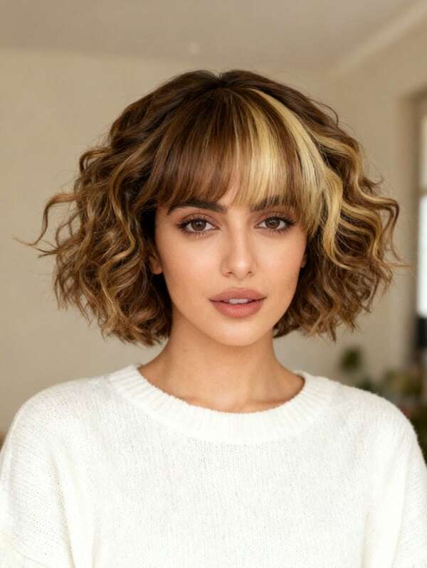 Synthetic Wig Cartoon Bangs Female Temperament Small Face Simulation Natural Forehead Broken Bangs Wig, Claw Clips, Hair Claws, Clips For Hair, Hair Slide, Hair Barrettes