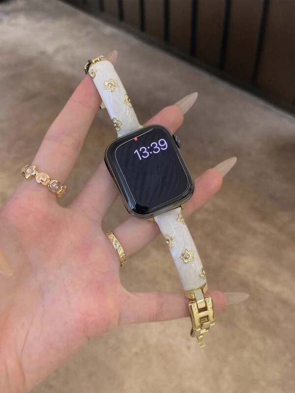 Nuevo brazalete con flor apto para relojes de 38/40/41/42/44/45/46/49mm compatible con Apple Watch Ultra/S11/10/9/8/7/6/5/4/3/2/1 Series