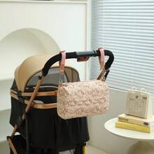 1pc Ditsy Floral Pattern Portable Diaper Bag, Can Be Hung On Baby Stroller