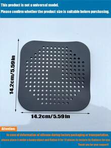 1 件带吸盘的排水毛发收集器，硅胶方形淋浴排水盖，防水槽堵塞，地板盖淋浴排水毛发出口过滤器，适用于浴室浴缸和厨房，浴室工具家居浴室装饰秋季装饰返校