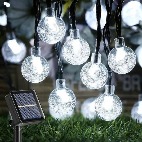 Lightdot Luces Solares para Exterior Jardin, 15M 80 Focos LED Luces Navideñas Exterior Solares, 8 Modos Serie de Luces Navideñas Solares Impermeables IP65, Guirnaldas de Luces para Patio,Boda, Navidad