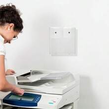 WallMounted Document Organizer Transparent File Holder For Office Stylish File Rack For Pamphlets Magazines And Documents Plastic Design Efficient Office Organization