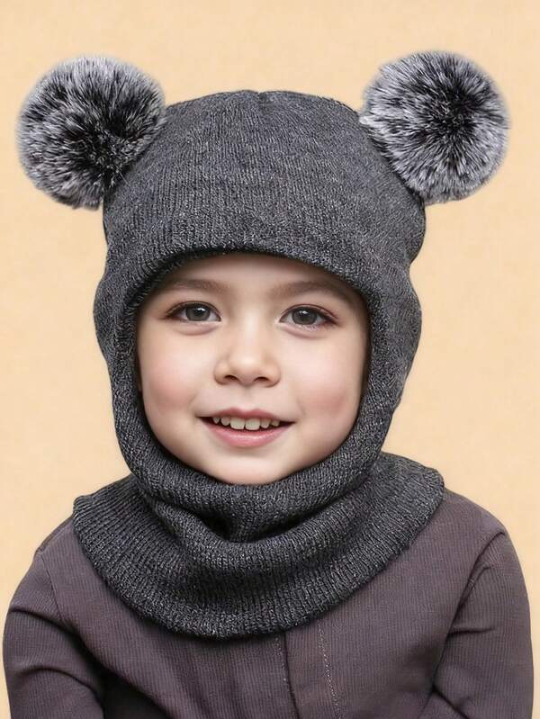 1pc Baby Winter Hat - Comfortable Plush Lining, Windproof, Thickened, Adjustable Snap Fastener, Cute Cartoon Design, Suitable For Infants And Toddlers, Perfect For Christmas And Cold Weather, Infant Winter Hat, Toddler Winter Clothing, Fun Baby Accessories, Soft Baby Apparel.