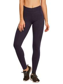 Women's Premium Cotton Leggings Ankle Length With High Wide Waistband S-3XL High Waisted Leggings Full Length Regular & Plus Size No See-Through Athletic Workout Running Cycling Yoga Pants For Women Tummy Control Activewear Shapewear Womenswear - 藏蓝色 - 查看 1