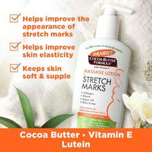 Cocoa Butter Formula Loción de Masaje para las Estrías con Manteca de Cacao, Vitamina E, Colágeno, Elastina, Aceite de Argán y Manteca de Karité, Dermatológicamente Probada, 250ml-251106 - 1 - Ver 3