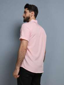 Men Shirts - 粉色 - 查看 3