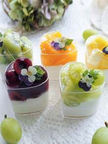 5oz Dessert Cups, Tiramisu Cups, Clear Plastic Pie Cups, Round Appetizer Cups, For Desserts, Pudding, Mousse, Ice Cream, Parties, Weddings, Valentine's Day, New Year - Multiple Colors/random Styles - View 5