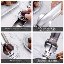 1pc Stainless Steel Nut Cracker, Chestnut Pliers, Nut Opener, Kitchen Accessory - Easy To Use, Rust-Resistant, Suitable For Chestnuts And Walnuts - Essential Kitchen Tool For Home Cooks And Professional Chefs - Multicolor - View 10