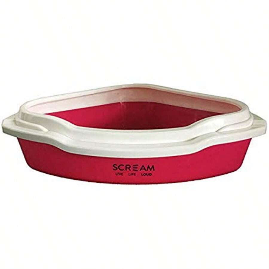 SCREAM Corner Litter Tray Loud Pink - LoudPink - View 1