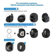 JJC DSLR Camera Neck Strap With Patented Quick Release Buckles, Universal Adjustable Camera Shoulder Sling Strap For Canon Nikon  Fujifilm Olympus Pentax DSLR SLR Cameras (Black){"Color_name":"Black","Size_name":"1.3\"W/37.4\"-59\"L"} - 黑色 - 查看 9