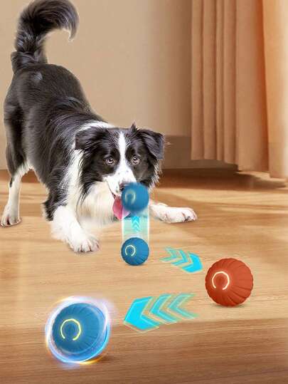 Interactive Dog Ball, Electric Ball Toy For Small And Medium Dogs, Smart Dog Toy Ball Electronic Interactive Pet Toy Moving Ball USB Automatic Moving Bouncing Puppy Birthday Gift Not Recommended For Large Dogs