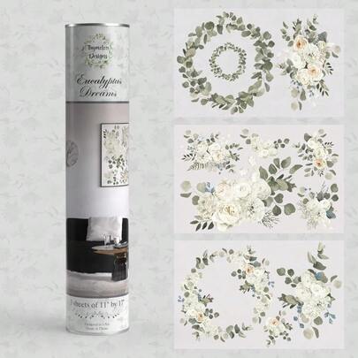 Rub On Transfers For Furniture And Crafts 3 Design Sheets 11 X 17 Each Home Décor Transfers Furniture And Craft Decals By Eucalyptus Dreams