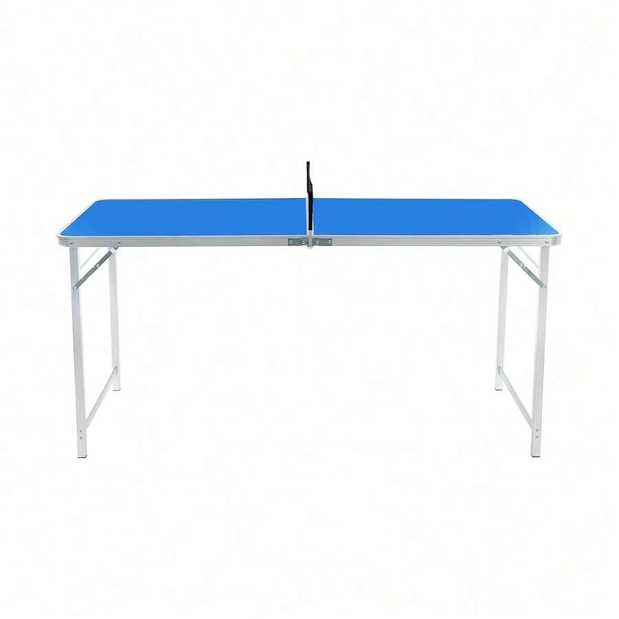 SENDERPICK Foldable Pong Table Table Foldable Ping Pong Table For Indoor & Outdoor Use Foldable Ping Pong Table Portable - Blue and Silver - View 1