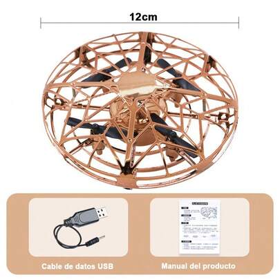 Mini Juguete Giratorio De Drones Voladores UFO Recargable,Juguete volador para niños, avión de inducción inteligente OVNI, disponible en múltiples colores, resistente a caídas y duradero, inducción inteligente, evitación automática, con luz LED, viene con cable de datos USB para cargar, juguete para niños, es un buen regalo, adecuado para regalos de Navidad Y regalos de Año Nuevo, regalos del Día del Niño, juguetes deportivos al aire libre.
