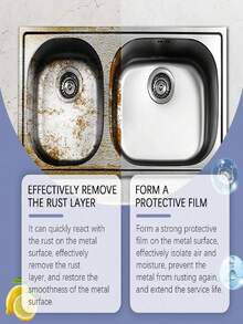 JUE FISH 除锈喷雾，溶解锈渍，提亮光泽，抗氧化，汽车护理，金属清洁喷雾，馈赠亲友（随机新旧版本）