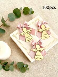 Baptism Angel Acrylic Mirror Custom Tag, Personalized Gift Tags, Baby Shower Name Tag, Baptism Name Tag, Name Tags For Favors,Engagement Favor Tags,Bridal Shower Favor Tags,Baby Shower Gift Tags,Welcoming Baby Party Decoration Tags,First Communion Favor Tags - Multicolor - View 23