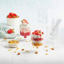 10/20/50 5 Oz Dessert Cup, Tiramisu Cup, Clear Plastic Pie Cup, Round Appetizer Cup, Fruit, Pudding, Mousse, Ice Cream, Party, Wedding, Valentine's Day, New Year - Multiple Colors/random Styles - View 7