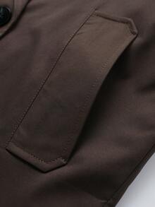 Classic Long Sleeve Cropped Trench Coat, Dad Style