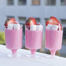 10pcs Coffee Dessert Cups (Please Confirm The Specifications And Size Before Purchasing), Plastic Dessert Cups, Suitable For Pudding, Jelly, Mousse, Salad, Yogurt Cups, Party Snacks, Reusable, Suitable For Picnics, Parties, Festivals, Birthday Parties, Weekend Dinners, Suitable For Making Appetizers For New Year And Christmas.