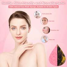 100pcs Round Compressed Facial Cleansing Sponges, Wood Pulp Fiber Expandable, Face Cleaning Makeup Puff, Suitable As Valentine's Day Gift For Girlfriend, One-Time Thickened Facial Cleansing Sponge - Multicolor - View 6