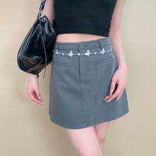 Cadena de cintura con diseño de mariposa para mujeres, estilo elegante y dulce, cinturón de cintura con goteo de aceite personalizado, diseño de nicho, accesorio de moda versátil, cadena de cintura de aluminio con mariposa, para todas las estaciones