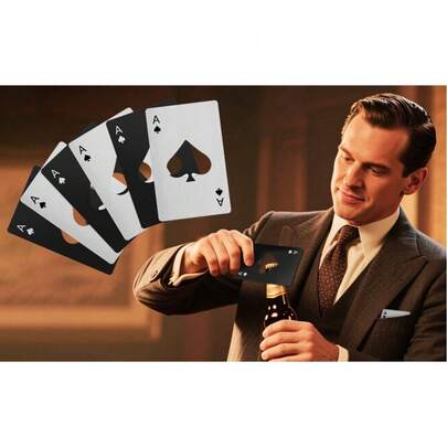 1PCS Playing Card Bottle Opener Metal Playing Cards Beer Ace Bottle Opener Wedding Birthday Party Tools Supplies Spade Ace Bottle Opener, Spade Ace Wine Opener, Spade Ace Wine Opener "Spades Ace" Ace Of Spades Bottle Opener, Armand De Brignac Bottle Opener Special-Shaped Bottle Opener, Metal Bottle Opener, Fan