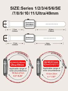 1pc Gingerbread Man Soft Elastic Breathable Comfortable Replacement Watch Band, Compatible With Samsung, Garmin, Honor Smartwatches, 38mm 40mm 41mm 45mm 44mm 42mm 46mm 49mm, Fashionable Casual Multi-Color Silicone Watch Strap Compatible With Apple Watch Ultra Series SE/11/10/9/8/7/6/5/4/3/2/1