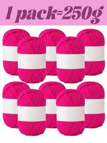 250g/10 件优质花卉腈纶纱线套装，每件 25g - 柔软耐用，适用于 DIY 针织和钩编项目，例如围巾、帽子、手套、毛毯、手工艺品 - 彩色 - 查看 23