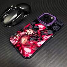 Funda de teléfono con diseño de anime D-S compatible con modelos 17, 16, 15, 14, 13, 12, 11 Pro Max, 16E, 17Air, 16Plus, con cubierta trasera mate - Negro-YYDSG1534 - Ver 6