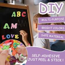 260pcs Foam Letter Stickers 10 Colors SelfAdhesive AZ Alphabet Stickers For DIY Crafts Scrapbooking School Projects And Party Decorations - 彩色 - 查看 3