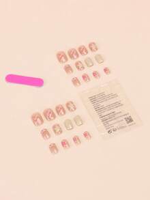 24 Stücke Aufklebe-Nägel quadratisch/farblich blockiert Cartoon Stern Streifen Muster mit Diamant Einlage, abnehmbare Fake Rüstungsplatte/gelbe Nägel/perfekt passende Acryl Fake Nagel Set, inklusive 1 Gelee Kleber und 1 Nagelfeile, geeignet für Frauen für Arbeit, Studium und Zusammenkünfte im Herbst und Winter. Nagel Produkte geeignet für Zusammenkünfte, Feste und den täglichen Gebrauch.