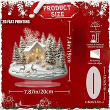 Acrylic Snowman House Desktop Decor, Classic Multipurpose Snowman Cottage Figurine, Ideal Gift For Friends And Family, Suitable For Office, Home Garden, Patio, Indoor/Outdoor Art Decoration