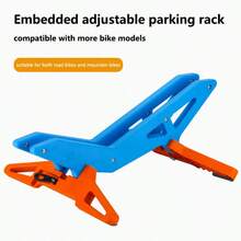 Stojak na rowery do użytku domowego, uniwersalny, podłogowy, regulowany, ekspozycyjny stojak na rowery Wheelie, do użytku wewnątrz i na zewnątrz, stojak na rowery szosowe i górskie – regulowana podstawa, stała podpórka i funkcja ekspozycji, uchwyt na rower do użytku domowego, do bezpiecznego przechowywania