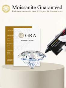 1 chiếc nhẫn Moissanite Aurora sáu chấu 3 carat, bạc sterling 925 cao cấp, nhẫn đính hôn, nhẫn cưới, trang sức cô dâu, quà tặng sinh nhật, kỷ niệm cho phù dâu. - Nhẫn Moissanite sáu chấu - 3ct - Xem 8