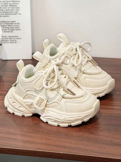 1 Par de Tênis Esportivos Infantis, Novos Sapatos Infantis de Primavera/Outono com Fecho de , Sola Macia Antiderrapante, Sapatos Casuais Respiráveis para Crianças Grandes, Meninos/Meninas Estudantes, Tênis Leves para Corrida