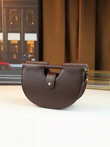 Noodle Element Handbag, Dumpling Shaped Crossbody Bag For Women, Saddle Bag