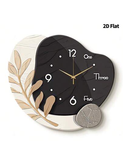 2D Flat 1pc Moderne Minimalist Home ation Creativity Wand Clock, Ultra Quiet Quartz Movement, No Ticking Sound, Painting Klok Living Room, Bedroom Office, able Watch, Unique Personalized, Clear Reading Time, In Bedroom, Studio, Ho Study, Kitchen Cafe, Perfect Family Friends view 11