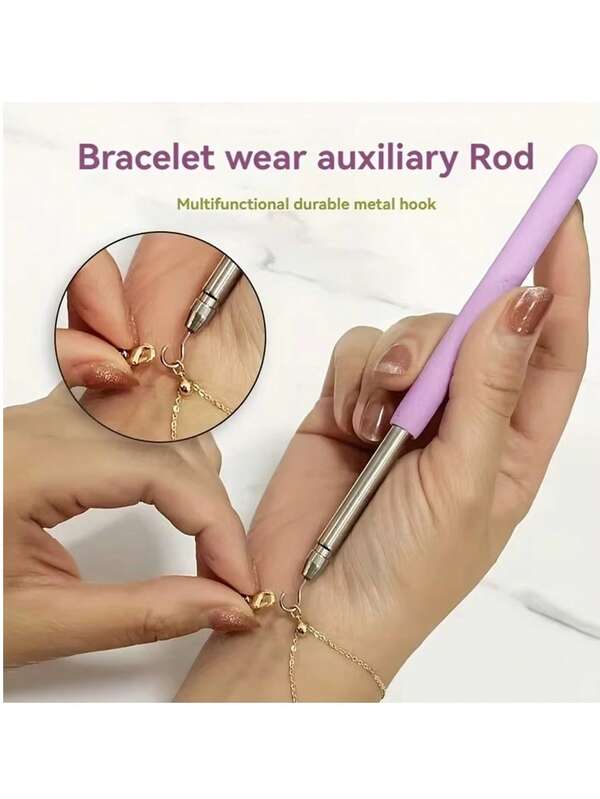 1pc Bracelet Helper – Portable Adjustable Bracelet Clasp Helper, Easy-To-Use Jewelry Wearing Aid | Fits Bracelets, Necklaces & Zipper Adjustment, Ideal For Daily Jewelry Use, Great For Personal Use & Gifting