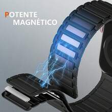 GEAK Correas Magnética de Silicona Compatible con Correa Watch 49mm 45mm 46mm 44mm 42mm 41mm 40mm 38mm, Correas de Bucle Deportivo para Series 11 10 9 8 6 5 4 3 2 1 SE Ultra - azul - Ver 4