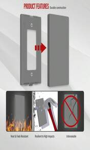 ENERLITES Blank Cover Wall Plate, Gloss Finish, Standard Size 1-Gang 450&#34; X 276&#34;, Polycarbonate Thermoplastic, 8801-W, White