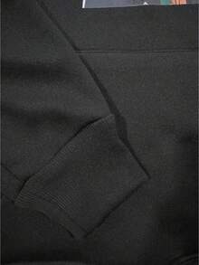 Sudadera de patrón simple para hombres - Sudadera con capucha - Patrón abstracto de personaje de anime JO - (129) - Negro - Ver 5