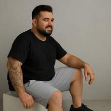 EVOLUTION PLAY Kit 2 Bermuda Shorts Twill Men's Plus Size 48 Or 58 Extra Large - Black-gray - View 6