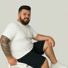 EVOLUTION PLAY Kit 2 Bermuda Shorts Twill Men's Plus Size 48 Or 58 Extra Large - Black-ocher - View 6