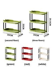 1pc Desktop Storage Rack, Large Capacity Organizer Shelf For Office, Home, Bedroom, Living Room, Kitchen, Multi-Layer Multi-Function