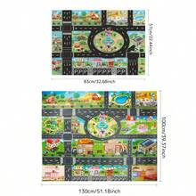 1张大型停车场场景地图，英文版。适用于游戏室、车辆、小型汽车、游戏垫、防水垫。 - 彩色 - 查看 2