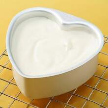 1个/3个/4个装心形蛋糕模具，铝制心形蛋糕模具，烘焙模具，固定底蛋糕甜点烘焙模具，蛋糕模具，厨房用具，烘焙模具