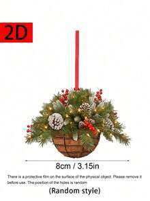 10 Stück Weihnachts-Hängekorb Hänge-Ornamente, Weihnachts-Blumenkorb Hänge-Ornamente für Feiertage, Weihnachtsbaum Dekorationen, 2D flache Acryl Weihnachts-Dekorations-Hängeornamente, Mini Weihnachts-Hängekorb, Gartenzubehör, Party Dekoration, Feiertags-Artikel, Feiertags-Arrangement, Heimdekoration, Gartendekoration (zufälliger Stil)