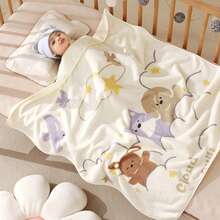 1 pezzo Coperta multifunzionale per bambini - Calore avvolgente, adatta per neonati da 0 a 1 anno, in morbido pile di corallo, assorbente, essenziale per i neonati, coperta con motivo stampato adorabile, comoda e durevole, ottimo regalo per il compleanno del bambino, la Festa dei bambini, il Natale - Multicolore - Visualizzare 13
